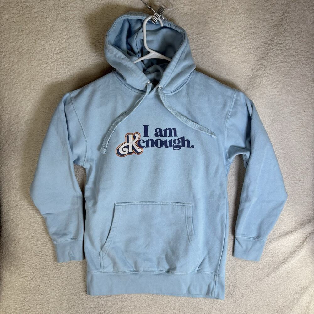 Barbie The Movie I Am Kenough Medium Blue Pullover Hoodie Mattel READ